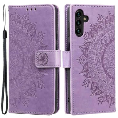 SKALO Samsung A54 5G Mandala lompakkokotelo - Violetti
