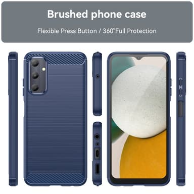SKALO Samsung A05s 4G Armor Carbon Iskunkestävä TPU suojakuori - Sininen