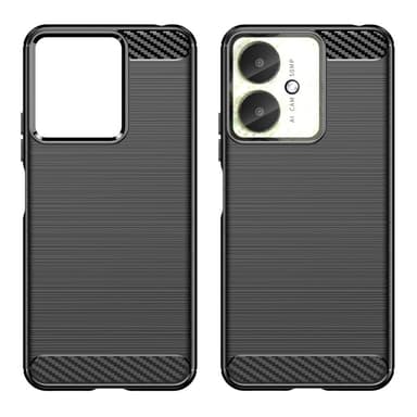 SKALO Xiaomi Redmi 13C 4G Armor Carbon Iskunkestävä TPU suojakuori - Musta