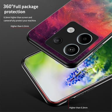 SKALO Xiaomi Redmi Note 13 Pro 5G Sky karkaistu lasi TPU-suojakuori - #1
