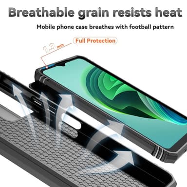 SKALO Xiaomi Redmi 13C 4G Armor hybridi metallirengas kameran liukusäädin - Musta
