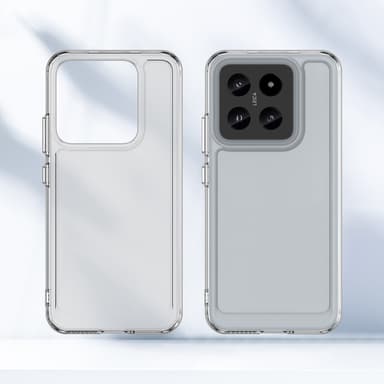 SKALO Xiaomi 14 5G Läpinäkyvä TPU Metal Buttons Suojakuori - Läpinäkyvä