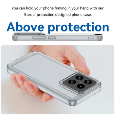 SKALO Xiaomi 14 5G Läpinäkyvä TPU Metal Buttons Suojakuori - Läpinäkyvä