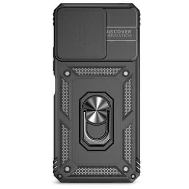 SKALO Xiaomi Redmi 13C 4G Armor hybridi metallirengas kameran liukusäädin - Musta