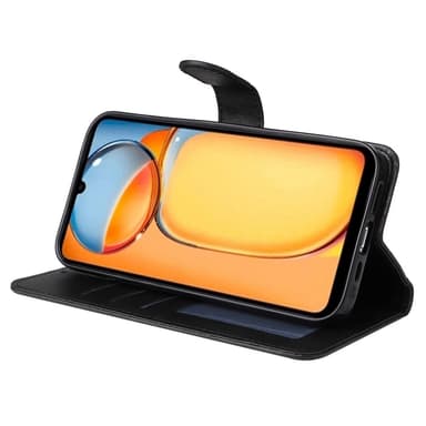 SKALO Xiaomi Redmi 13C 4G PU-nahkainen Lompakkokotelo - Musta