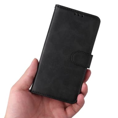 SKALO Xiaomi Redmi 13C 4G PU-nahkainen Lompakkokotelo - Musta