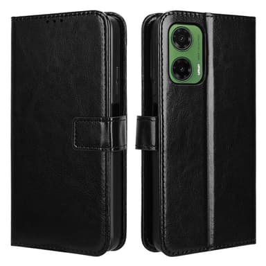 SKALO Motorola Moto G35 5G PU-nahkainen Lompakkokotelo - Musta