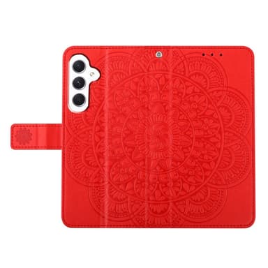 SKALO Samsung A15 5G Mandala lompakkokotelo - Punainen
