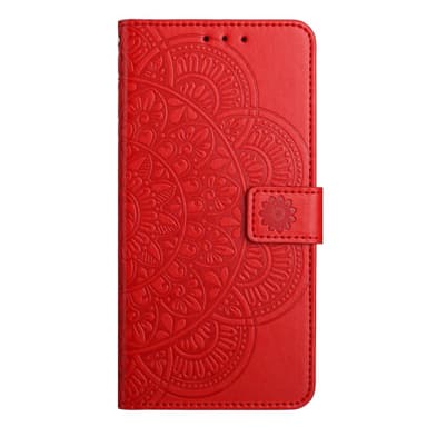 SKALO Samsung A15 5G Mandala lompakkokotelo - Punainen