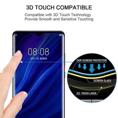 3D Koko Näytönsuoja karkaistua Lasia Huawei P30 Pro