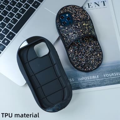 iPhone 15 Pro Max TPU-kuori Tossu-tyyli Tukijalka Antipudotus Puhelinkotelo