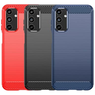 SKALO Samsung A35 5G Armor Carbon Iskunkestävä TPU suojakuori - Sininen