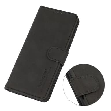 SKALO Samsung A35 5G KHAZNEH Lompakkokotelo PU-nahasta - Musta
