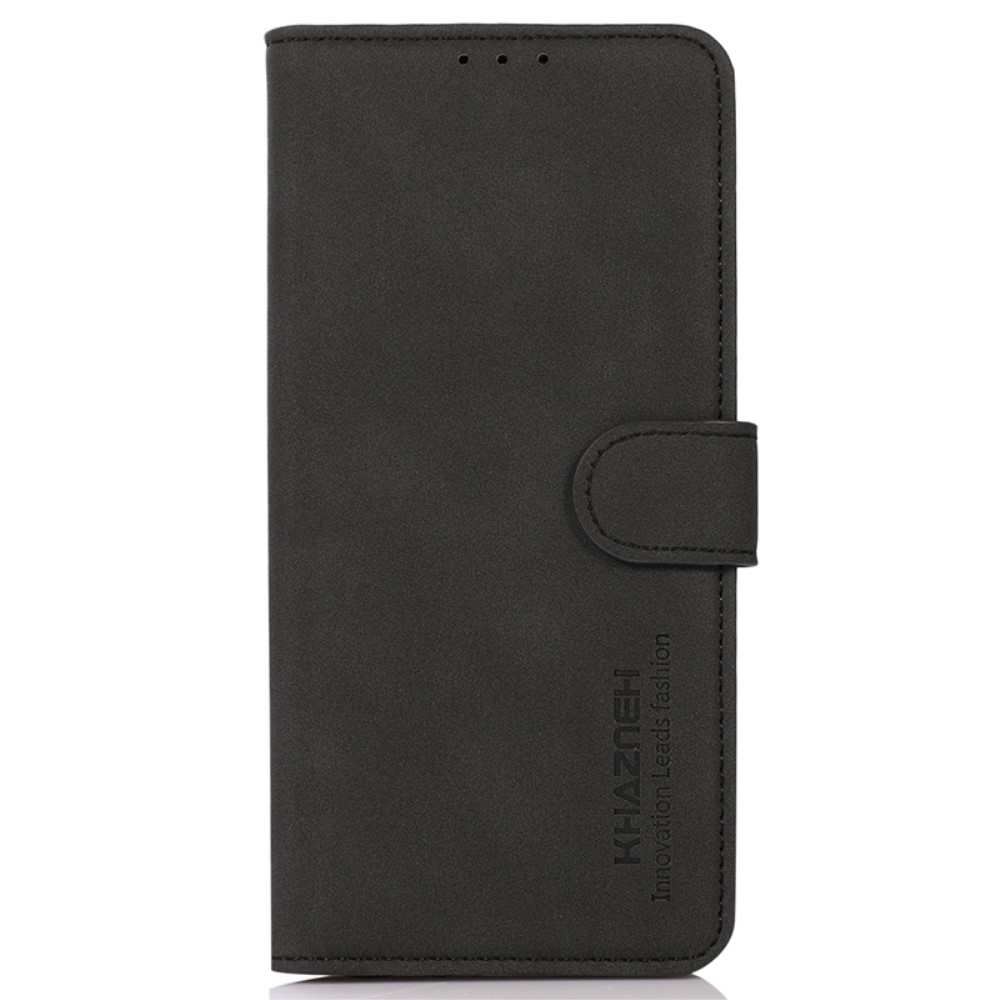 SKALO Samsung A35 5G KHAZNEH Lompakkokotelo PU-nahasta - Musta