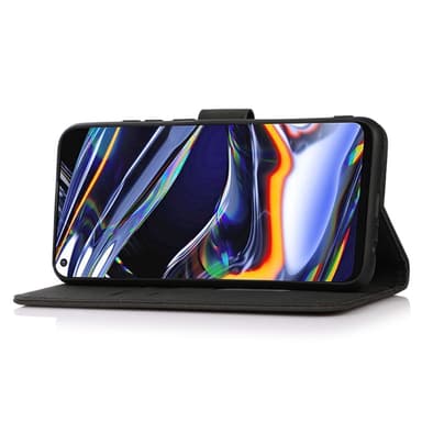 SKALO Samsung A35 5G KHAZNEH Lompakkokotelo PU-nahasta - Musta