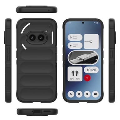 SKALO Nothing Phone (2a) Rugged Bumpers TPU-suojakuori - Musta