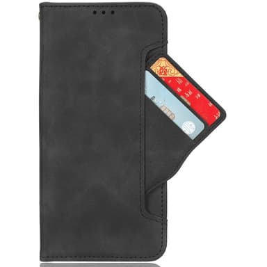 SKALO Nothing Phone (2a) 6-lokeroa Lompakkokotelo - Musta