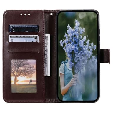 SKALO Samsung A35 5G Mandala lompakkokotelo - Ruskea