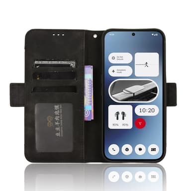SKALO Nothing Phone (2a) 6-lokeroa Lompakkokotelo - Musta