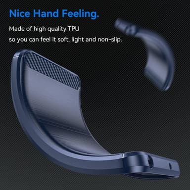 SKALO Nothing Phone (2a) Armor Carbon Iskunkestävä TPU suojakuori - Sininen