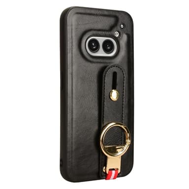 SKALO Nothing Phone (2a) PU-nahkakuori käsivarsinauhalla - Musta