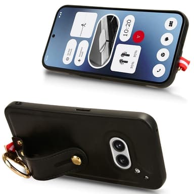 SKALO Nothing Phone (2a) PU-nahkakuori käsivarsinauhalla - Musta