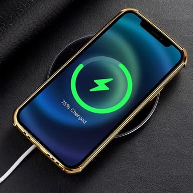 SKALO Samsung A55 5G Krokotiili Kultainen Reuna Kuori - Valkoinen