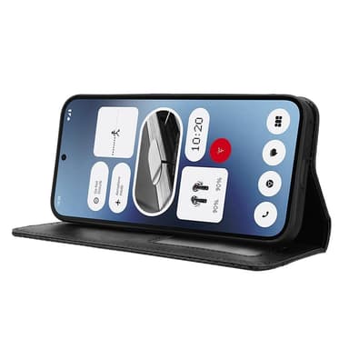 SKALO Nothing Phone (2a) Kohokuvioitu Premium lompakkokotelo - Musta
