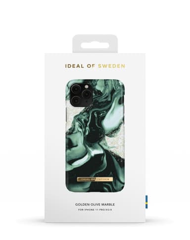 Printed Case iPhone 11P/XS/X Golden Olive Marb