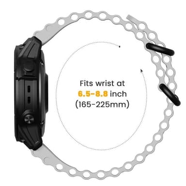 Ocean kellon ranneke Garmin Instinct 3 (50mm) - Valkoinen