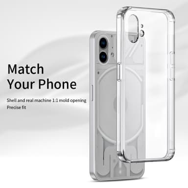 SKALO Nothing Phone (1) Iskunkestävä Clear Hybridi Suojakuori - Läpinäkyvä