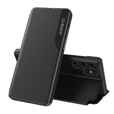 SKALO Samsung S24 Ultra Clear View Window Case - Musta