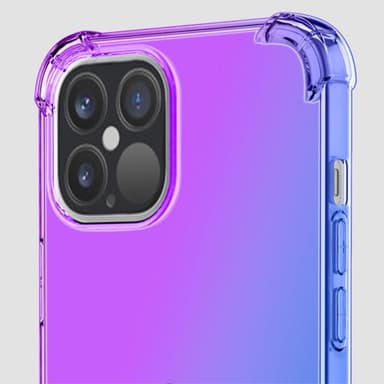 SKALO iPhone 15 Pro Max Gradientti Erittäin vahva TPU-kuori - Sininen/Pinkki