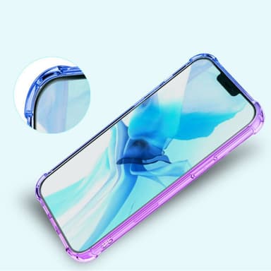 SKALO iPhone 15 Pro Max Gradientti Erittäin vahva TPU-kuori - Sininen/Pinkki