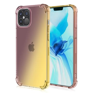 SKALO iPhone 15 Pro Max Gradientti Erittäin vahva TPU-kuori - Musta-Keltainen