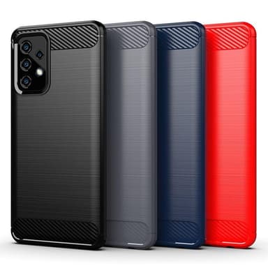 SKALO Samsung A53 5G Armor Carbon Iskunkestävä TPU suojakuori - Musta