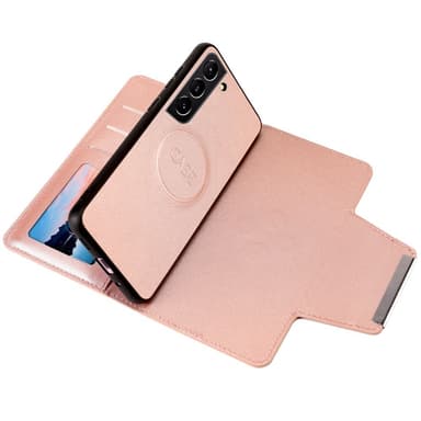 SKALO Samsung S23 DOLIZMA 2 in 1 magneettinen lompakkokotelo - Ruusukulta