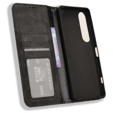 Lompakkoteline Käännettävä Puhelinkotelo Xperia 1 VI - Musta