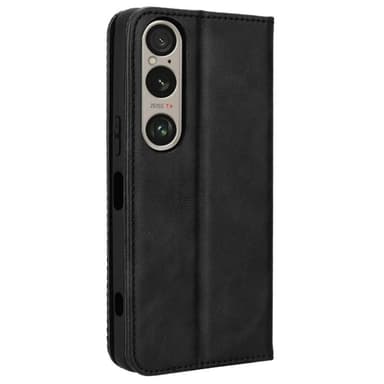 Lompakkoteline Käännettävä Puhelinkotelo Xperia 1 VI - Musta