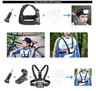 20-in-1 tarvikkeet GoPro Hero 8/9, DJI:lle Musta