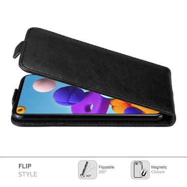 Samsung Galaxy A21s Suojakuori Lompakkokotelo (Musta)