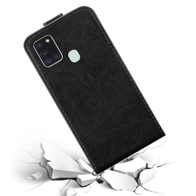 Samsung Galaxy A21s Suojakuori Lompakkokotelo (Musta)