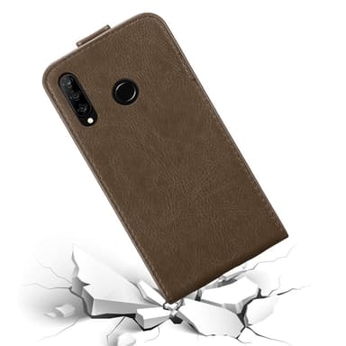 Huawei P30 LITE Suojakuori Lompakkokotelo (Ruskea)