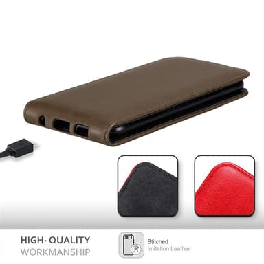 Huawei P30 LITE Suojakuori Lompakkokotelo (Ruskea)