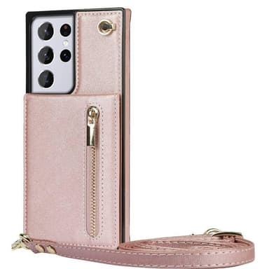 Zipper kaulakorukuori Samsung Galaxy S24 Ultra - Ruusu