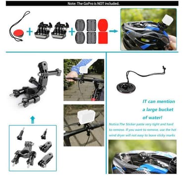 20-in-1 tarvikkeet GoPro Hero 8/9, DJI:lle Musta