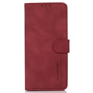 SKALO Xiaomi Redmi A3 KHAZNEH Lompakkokotelo PU-nahasta - Punainen