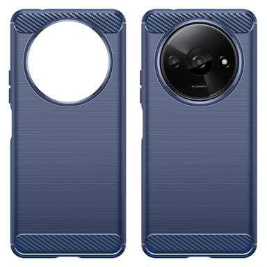 SKALO Xiaomi Redmi A3 Armor Carbon Iskunkestävä TPU suojakuori - Sininen