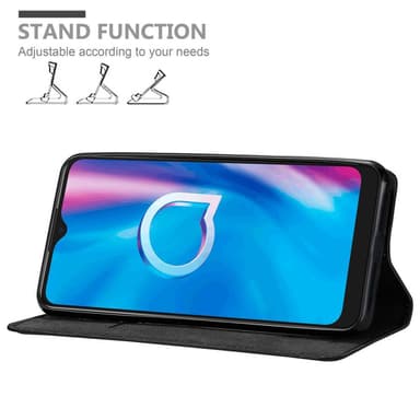 Alcatel 1S 2020 Suojakuori Lompakkokotelo (Musta)