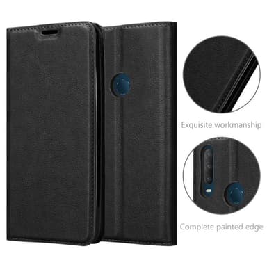 Alcatel 1S 2020 Suojakuori Lompakkokotelo (Musta)